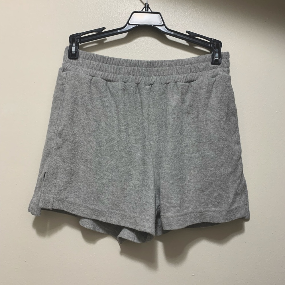 light grey sweat shorts